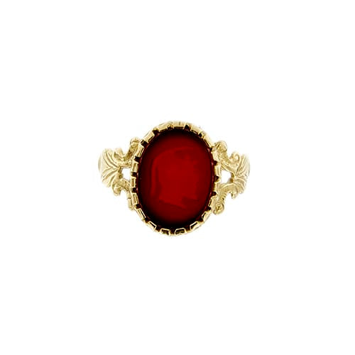 Bague 69 Bague chevalière homme en or jaune et camée de cornaline 58 Facettes 38403