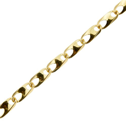Bracelet Polverini - Bracelet homme maille Valentino en or jaune 58 Facettes 34883