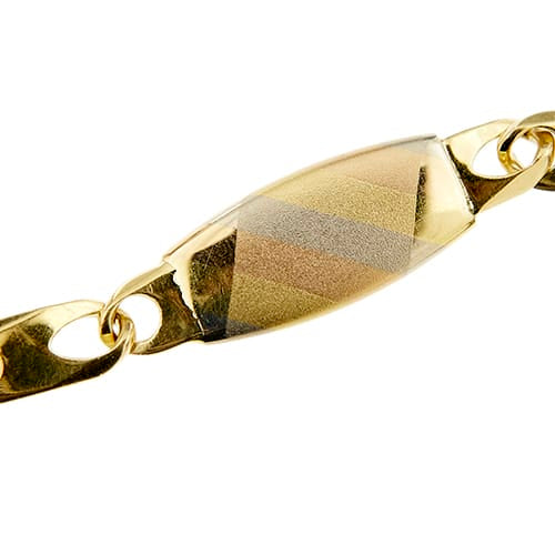 Bracelet Polverini - Bracelet homme maille Valentino en or jaune 58 Facettes 34883