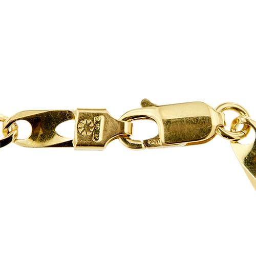 Bracelet Polverini - Bracelet homme maille Valentino en or jaune 58 Facettes 34883
