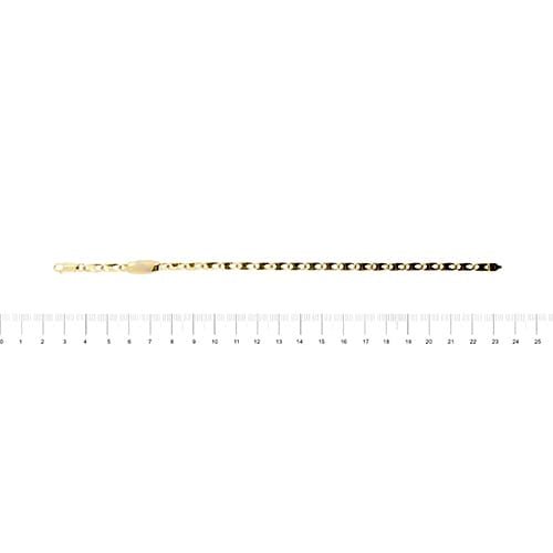Bracelet Polverini - Bracelet homme maille Valentino en or jaune 58 Facettes 34883