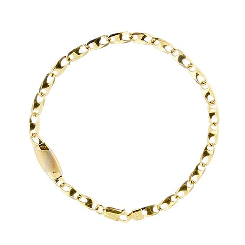 Bracelet Polverini - Bracelet homme maille Valentino en or jaune 58 Facettes 34883