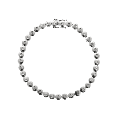 Bracelet ligne en or blanc et diamants