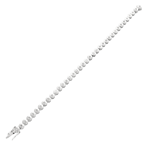 Bracelet ligne en or blanc et diamants