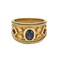 Bague 52 Bague d'archer en or jaune, saphir, diamants et rubis 58 Facettes B250394