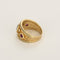 Bague 52 Bague d'archer en or jaune, saphir, diamants et rubis 58 Facettes B250394