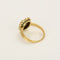 Bague 51 Bague marguerite en or jaune avec émeraude et diamants 58 Facettes B260318