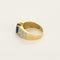 Bague 54 Bague en or jaune et or blanc, saphir et diamants 58 Facettes B260244
