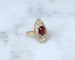 Bague 52 Bague marquise ancienne en or rose, spinelle rouge et diamants 58 Facettes