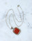 Collier Collier Pendentif Art Déco Diamant Cornaline et Perles sur Argent 58 Facettes