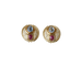 Boucles d'oreilles en or jaune, saphirs, rubis et diamants