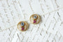 Boucles d'oreilles Boucles d'oreilles en or jaune, saphirs, rubis et diamants 58 Facettes