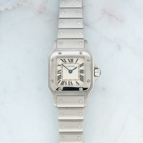 Montre Cartier Santos Galbée - Montre SM en acier 58 Facettes 540