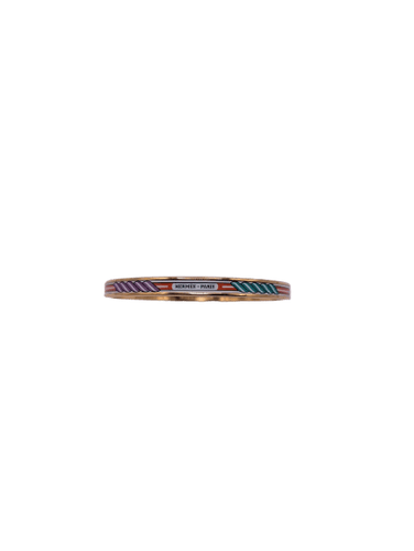 Bracelet Hermès Quadrige - Bracelet jonc en plaqué or et émail 58 Facettes 1254