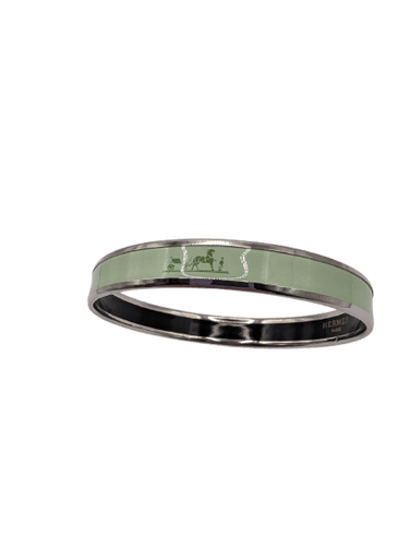 Bracelet Hermès Calèche - Bracelet jonc en acier et émail 58 Facettes 1250