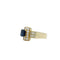 Bague 66 Bague Tank asymétrique en or jaune saphir et diamants 58 Facettes REF2215