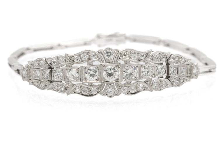 Bracelet Bracelet en or blanc et diamants 2,70 ct 58 Facettes 12381