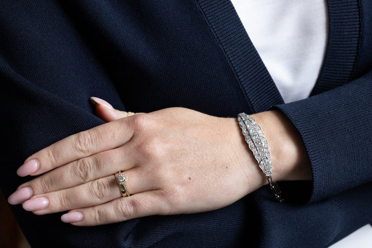 Bracelet Bracelet en or blanc et diamants 2,70 ct 58 Facettes 12381