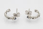 Boucles d'oreilles Boucles d'oreilles semi-circulaires en or jaune, saphirs et diamants 58 Facettes 12231
