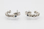 Boucles d'oreilles Boucles d'oreilles semi-circulaires en or jaune, saphirs et diamants 58 Facettes 12231