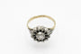 Bague 57 Bague ancienne en or jaune, argent et diamants taille rose 58 Facettes 12228