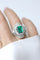 Bague 51 Jupe - Bague en or blanc, émeraude colombienne et diamants 58 Facettes