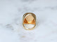 Bague 52 Chevalière ancienne en or jaune et agate dendritique 58 Facettes