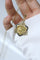 Pendentif Émile Monier - Médaille Art nouveau en or jaune, émail et perles 58 Facettes
