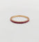 Bague 49.5 Demi-alliance vintage en or rose 18k et rubis 58 Facettes A07413