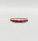 Bague 49.5 Demi-alliance vintage en or rose 18k et rubis 58 Facettes A07413