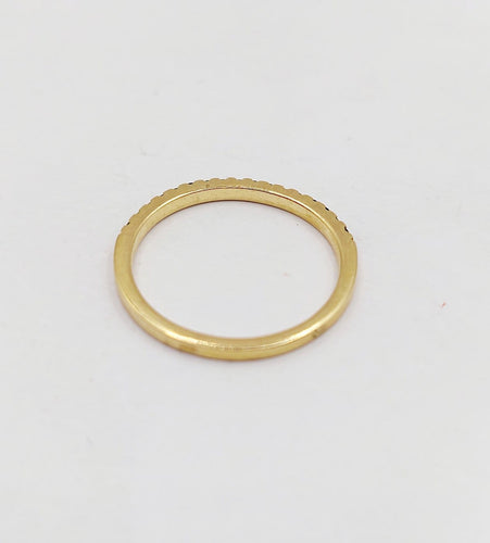Bague 49.5 Demi-alliance vintage en or 18k et grenats tsavorites 58 Facettes A07414