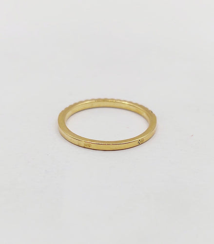 Bague 49.5 Demi-alliance vintage en or 18k et grenats tsavorites 58 Facettes A07414
