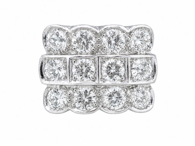 Bague 55 Art Déco - Bague en platine et diamants 58 Facettes 33795