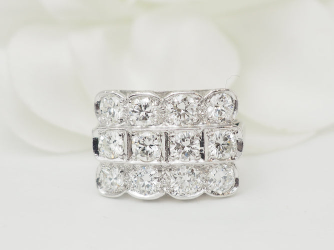 Bague 55 Art Déco - Bague en platine et diamants 58 Facettes 33795