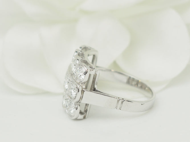 Bague 55 Art Déco - Bague en platine et diamants 58 Facettes 33795