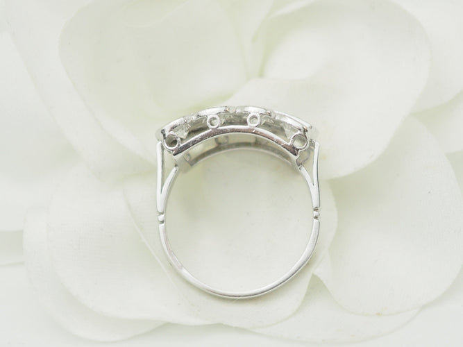 Bague 55 Art Déco - Bague en platine et diamants 58 Facettes 33795