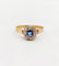 Bague 56.5 Bague marguerite antique en or rose 18k, saphir et diamants 58 Facettes A07416