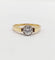 Bague 52 Bague solitaire en or 18k, platine et diamant taille ancienne 58 Facettes A07418