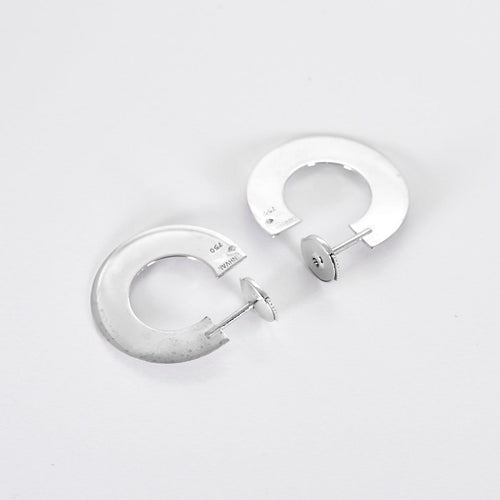 Boucles d'oreilles Dinh Van Cible - Boucles d'oreilles en or blanc 58 Facettes B240078