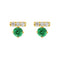 Boucles d'oreilles T for Tulip - Boucles d'oreilles en or 18K, émeraudes et diamants 58 Facettes GER1015GN