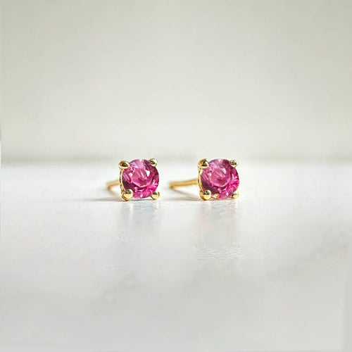 Boucles d'oreilles Single Tulip - Boucles d’oreilles en or 18 carats et tourmalines roses 58 Facettes GER1335PK