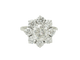 Bague 54 Bague marguerite ancienne en or blanc et diamants 58 Facettes 33796