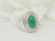 Bague 55 Bague chevalière ancienne en or blanc, agate verte et diamants 58 Facettes 33794