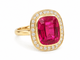 Bague 55 Bague Art nouveau en or jaune, rubis de Verneuil et diamants 58 Facettes 33793