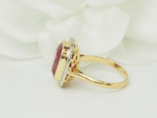 Bague 55 Bague Art nouveau en or jaune, rubis de Verneuil et diamants 58 Facettes 33793