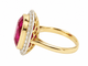 Bague 55 Bague Art nouveau en or jaune, rubis de Verneuil et diamants 58 Facettes 33793