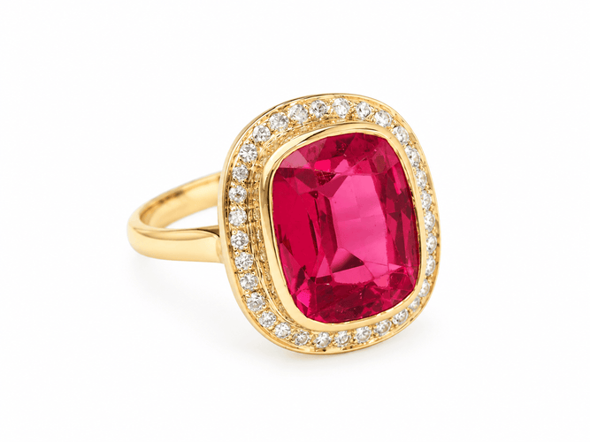 Bague 55 Bague Art nouveau en or jaune, rubis de Verneuil et diamants 58 Facettes 33793