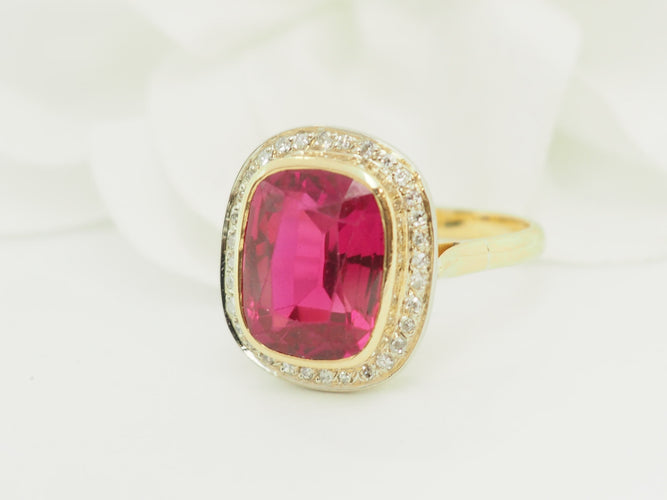 Bague 55 Bague Art nouveau en or jaune, rubis de Verneuil et diamants 58 Facettes 33793