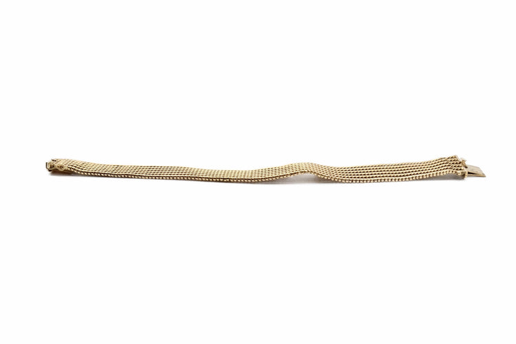 Bracelet Bracelet manchette souple tressé en or jaune 18K 58 Facettes REF2366-88