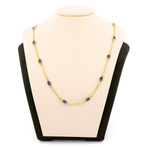 Collier Collier station en or 14 ct et saphirs 58 Facettes 71A52EA284F44417A319AA4C81C0D96B